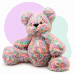 Miś Tęczowa Chmurka – włochata maskotka 30 cm